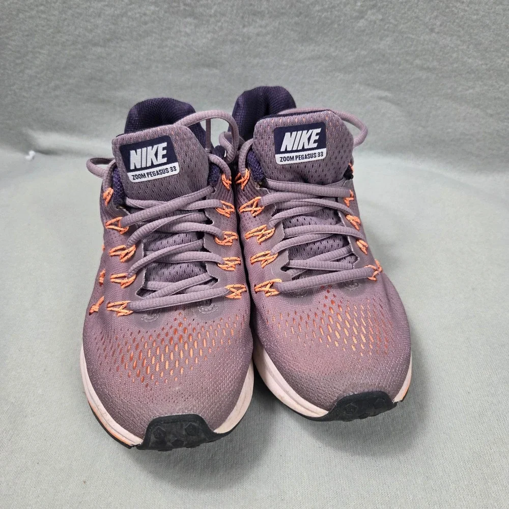 Nike Air Zoom Pegasus 33 Womens Running Shoes Plum Orange 831356-500 US 6.5